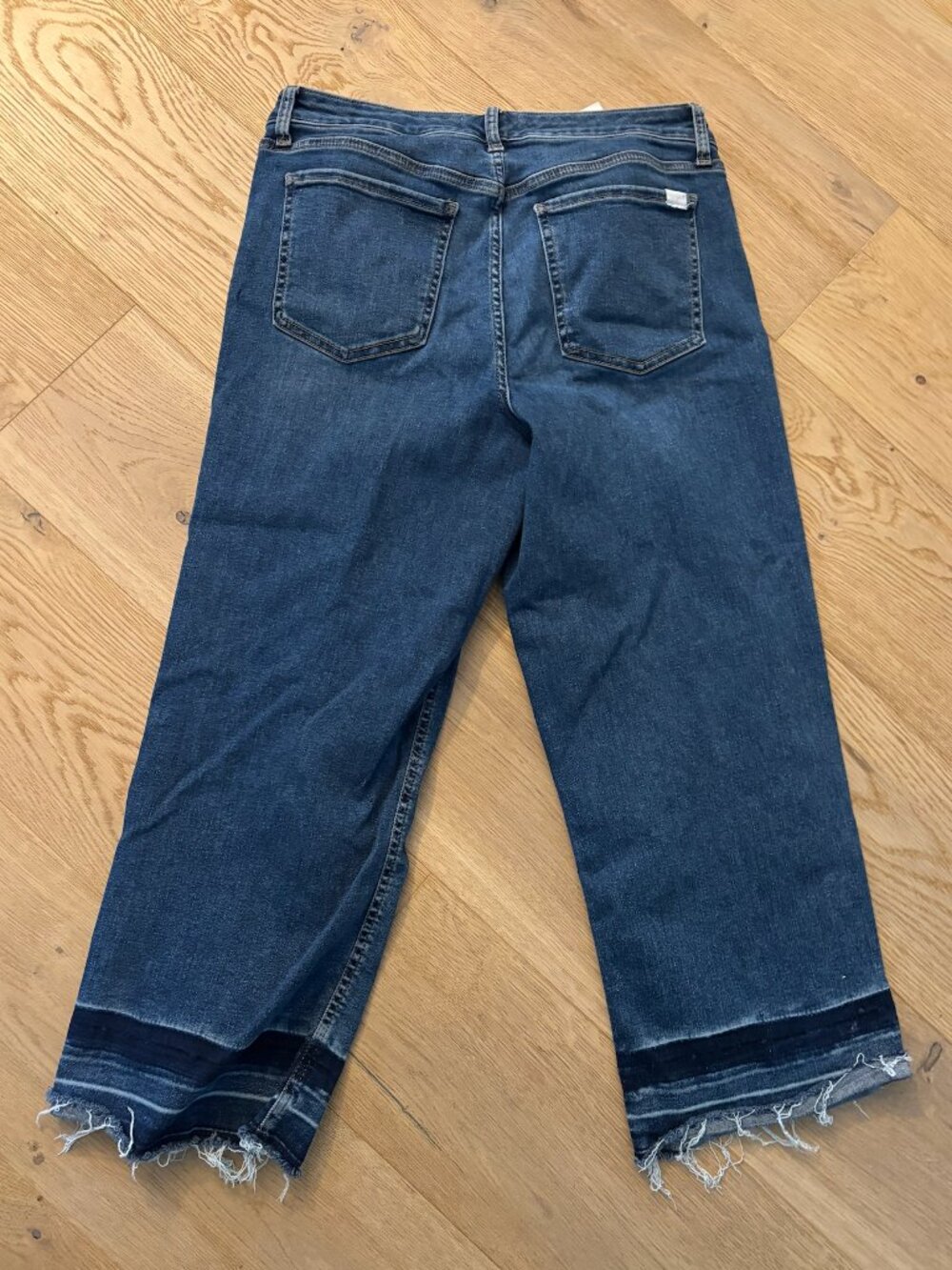 JEN 7 FOR ALL MANKIND WIDE LEG CROP JEANS SIZE 12